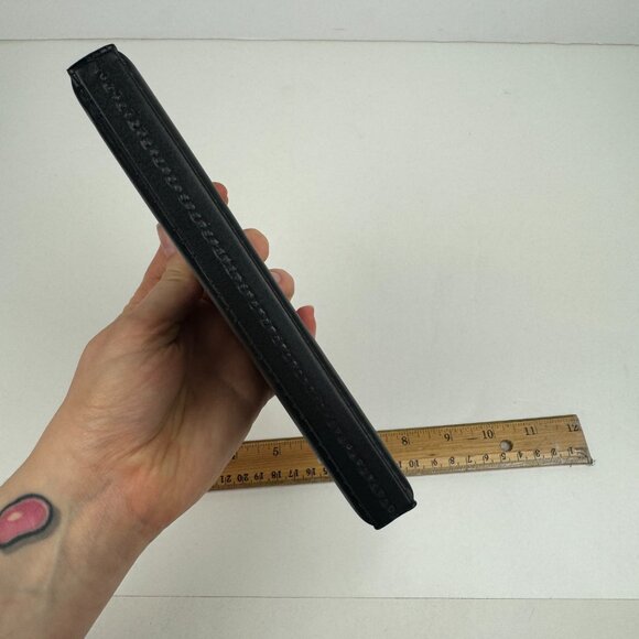 Vtg 4x6 My First Holy Communion Black Puffy Soft Photo Album w Gold Accent READ - Picture 7 of 12